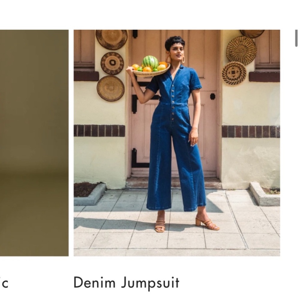 Mixed by Nasarin Denim Jumpsuit size L (SOLD OUT ONLINE, orig $198)